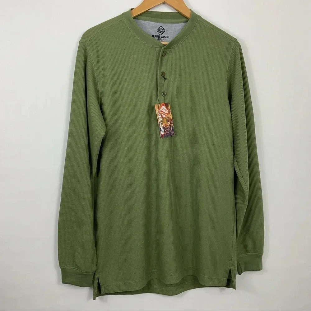 Alpine Lakes Long Sleeve‎ Waffle Knit Thermal Shirt Size Small